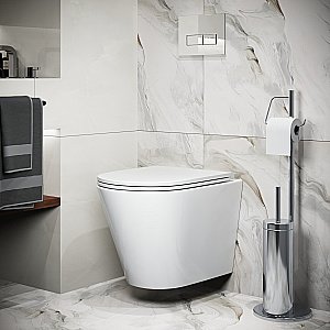 Унитаз подвесной Grossman Tornado GR-4478SQ безободковый, с крышкой микролифт, слив-торнадо купить в интернет-магазине Sanbest