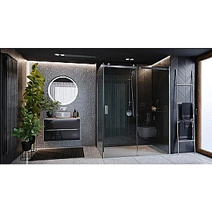 Душевой уголок Roca Area 140х90 стекло прозрачное/профиль хром купить в интернет-магазине Sanbest