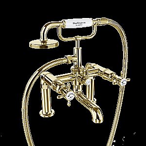 Смеситель для ванны Burlington Guild GU422DG на борт ванны, золото купить в интернет-магазине сантехники Sanbest