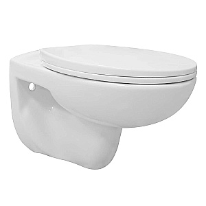 Унитаз подвесной Loranto Fredo CS-WH8005 безободковый, с сиденьем микролифт, белый купить в интернет-магазине Sanbest