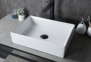 Раковина накладная Gid Geometrico 45 N1204 51225 белая купить в интернет-магазине Sanbest