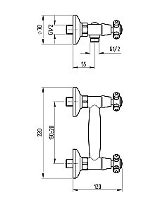 Смеситель для душа Migliore Prestige 26902 бронза купить в интернет-магазине сантехники Sanbest