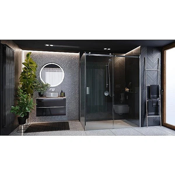 Душевой уголок Roca Area 140х90 стекло прозрачное/профиль хром купить в интернет-магазине Sanbest