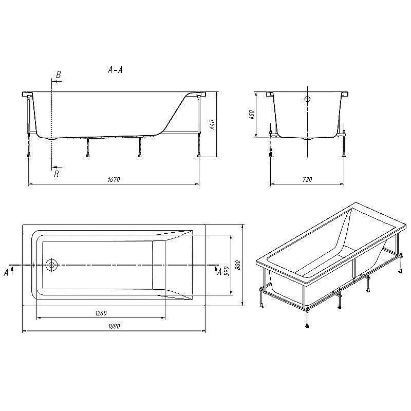 Ванна Roca Easy 248618000 180х80 купить в интернет-магазине Sanbest