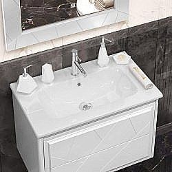 Раковина Опадирис Dreja Эйфория 80 белая купить в интернет-магазине сантехники Sanbest