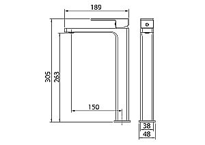 Смеситель для раковины высокий Grossman Style 520.K35.05.100 хром глянцевый купить в интернет-магазине сантехники Sanbest