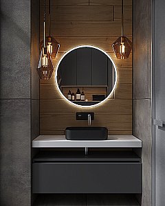 Нижняя тумба Armadi Art VALLESSI UNO-S 80 антрацит глянец для ванной в интернет-магазине сантехники Sanbest