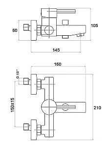 Смеситель для ванны Agger Zest A0710000 хром купить в интернет-магазине сантехники Sanbest