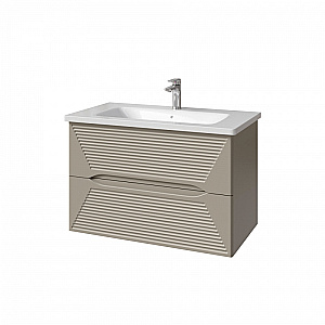 Тумба с раковиной Caprigo Modo-Terza 80 с интегрированной ручкой, цвет на выбор/эмаль для ванной в интернет-магазине Sanbest