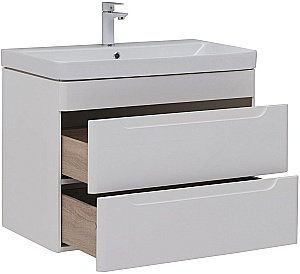 Тумба с раковиной Aquanet София 274002 80 белый глянец для ванной в интернет-магазине Sanbest