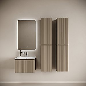 Тумба с раковиной Sancos CODE CD60GB/CN13001 60 серо - бежевый для ванной в интернет-магазине Sanbest