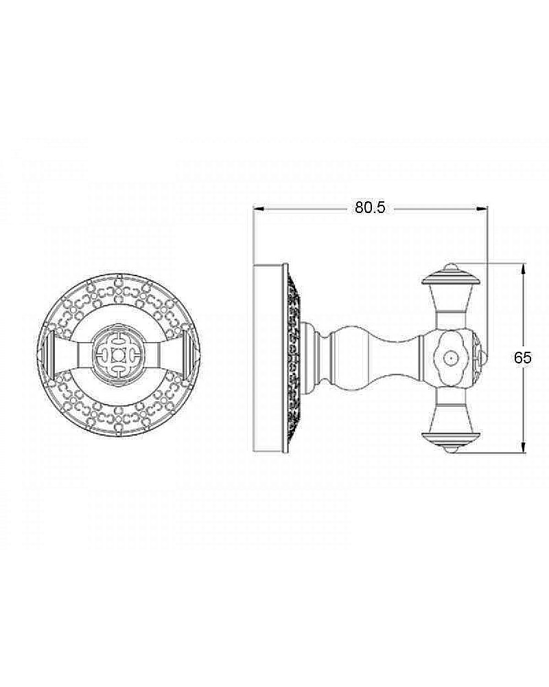 Крючок Bronze De Luxe WINDSOR K25205 купить в интернет-магазине сантехники Sanbest