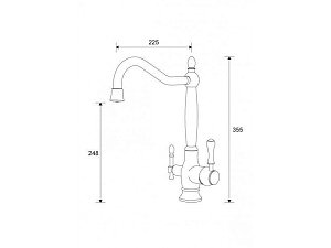 Смеситель для кухни Aksy Bagno TL-18050 с переключателем на питьевую воду купить в интернет-магазине сантехники Sanbest