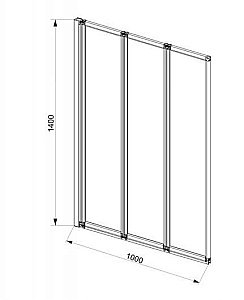 Шторка для ванны Bravat ALFA BG100.5320A 100x140 купить в интернет-магазине Sanbest