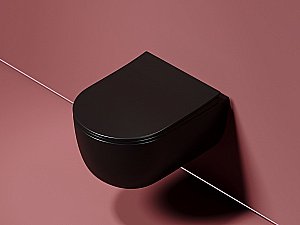 Унитаз подвесной Ceramica Nova Modena CN6063MB безободковый, с крышкой микролифт, черный матовый купить в интернет-магазине Sanbest