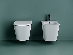 Унитаз подвесной Ceramica Nova Union CN4009T белый, с крышкой микролифт, безободковый, слив-торнадо купить в интернет-магазине Sanbest