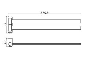 Полотенцедержатель поворотный WONZON & WOGHAND ECLIPSE, Черный (WW-9131-BL) купить в интернет-магазине сантехники Sanbest