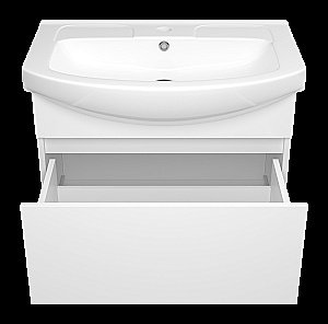 Тумба с раковиной Misty Монро - 75 Э-Мнр01075-011Я белая для ванной в интернет-магазине Sanbest