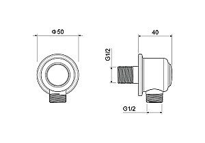 Подключение для шланга Aquatek Классик AQ2461MB черное матовое купить в интернет-магазине сантехники Sanbest