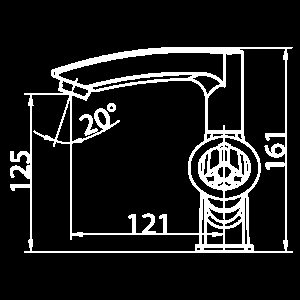 Смеситель для раковины Elghansa New Wave Sigma 1907595 хром купить в интернет-магазине сантехники Sanbest