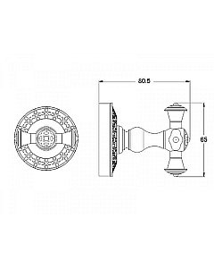 Крючок Bronze De Luxe WINDSOR K25205 купить в интернет-магазине сантехники Sanbest