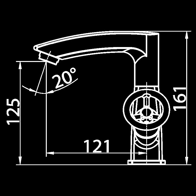 Смеситель для раковины Elghansa New Wave Sigma 1907595 хром купить в интернет-магазине сантехники Sanbest
