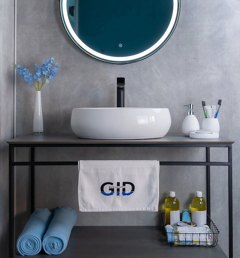 Раковина накладная Gid Lago 48 N9030b 51115 белая купить в интернет-магазине Sanbest