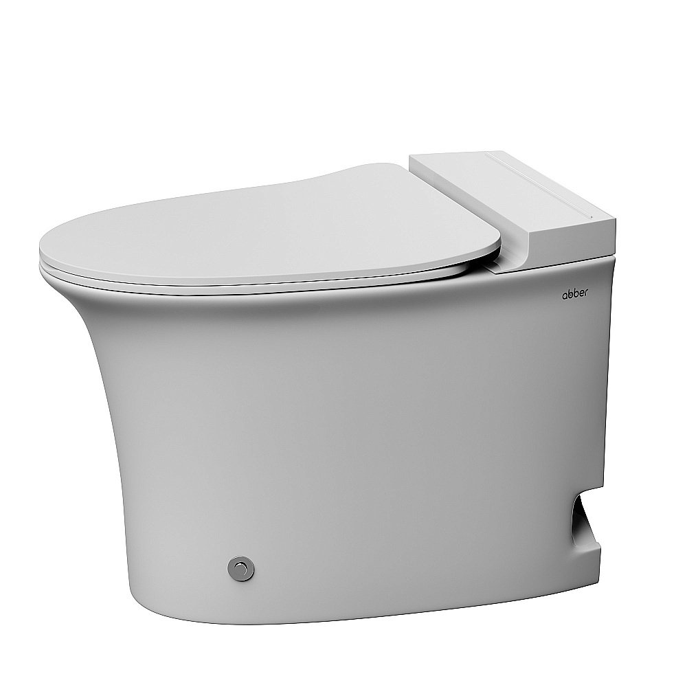 Унитаз приставной Abber Bequem AC1125P белый, с крышкой микролифт купить в интернет-магазине Sanbest
