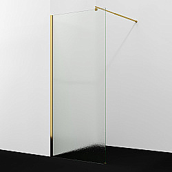 Душевое ограждение WasserKRAFT Rur 30W44PG-TXG 100 профиль золото глянцевое/стекло текстурное купить в интернет-магазине Sanbest