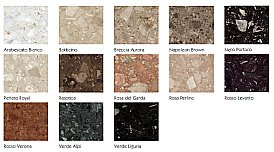 Столешница из мраморного агломерата Caprigo Виво 135 30 мм образцы цветов на выбор купить в интернет-магазине сантехники Sanbest