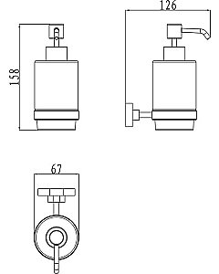 Диспенсер Ravak Chrome (стекло) CR 231 купить в интернет-магазине сантехники Sanbest