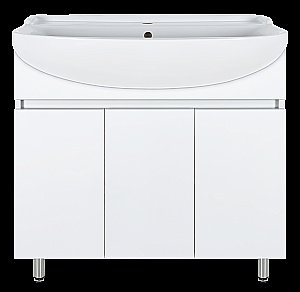 Тумба с раковиной Misty Амур - 80 Э-Аму01080-021Н белая для ванной в интернет-магазине Sanbest