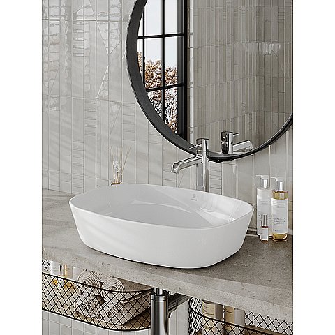 Раковина накладная Orange 50 B08-500W белая купить в интернет-магазине Sanbest