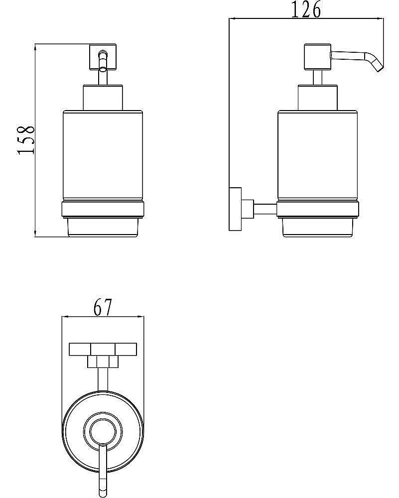 Диспенсер Ravak Chrome (стекло) CR 231 купить в интернет-магазине сантехники Sanbest