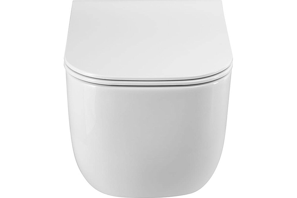 Унитаз подвесной Art&Max MONZA AM232CHR/SC белый, с сиденьем микролифт, безободковый купить в интернет-магазине Sanbest