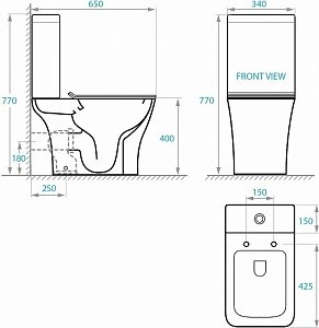 Унитаз напольный Koller Pool Trend безободковый, с крышкой микролифт, с бачком купить в интернет-магазине Sanbest