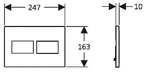 Кнопка для инсталляции CREAVIT POWER GP5001.01 купить в интернет-магазине сантехники Sanbest