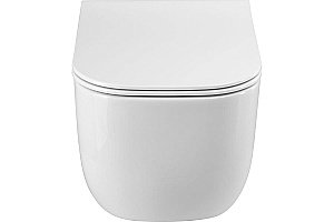 Унитаз подвесной Art&Max MONZA AM232CHR/SC белый, с сиденьем микролифт, безободковый купить в интернет-магазине Sanbest