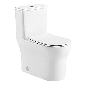 Унитаз моноблок Azario Sinto AZ-1098 белый, безободковый, с крышкой микролифт купить в интернет-магазине Sanbest