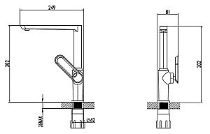 Смеситель для кухни Bien Hermes Хром купить в интернет-магазине сантехники Sanbest