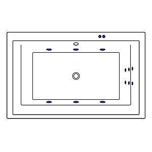 Ванна акриловая EXCELLENT Crown Lux LINE WAEX.CRO19.LINE.CR 190x120 белая с гидромассажем купить в интернет-магазине Sanbest
