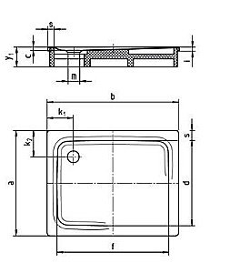 Душевой поддон Kaldewei Superplan 406-2 120x90 купить в интернет-магазине Sanbest