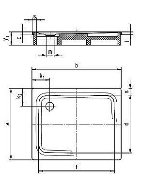 Душевой поддон Kaldewei Superplan 406-2 120x90 купить в интернет-магазине Sanbest