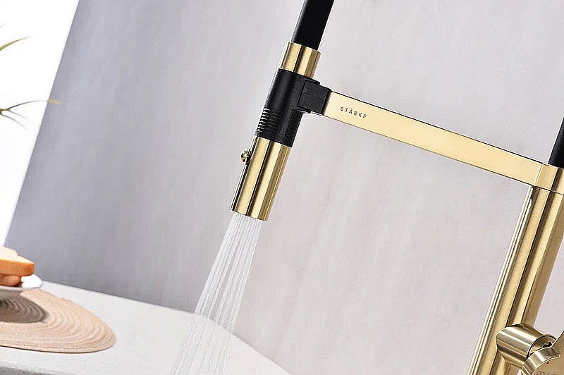 Смеситель для кухни Paulmark Leader Le214101-LG светлое  золото купить в интернет-магазине сантехники Sanbest