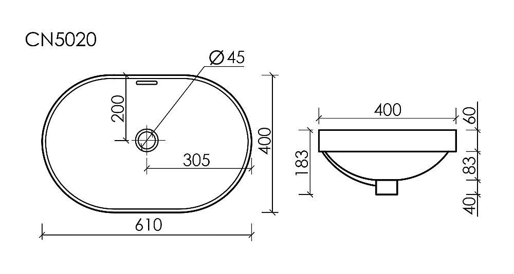 Раковина Ceramica Nova Element CN5020 купить в интернет-магазине Sanbest
