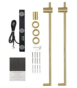 Полотенцесушитель электрический встраиваемый WONZON & WOGHAND LEIPZIG, Брашированное золото (WW-AL3621-BG) купить в интернет-магазине сантехники Sanbest