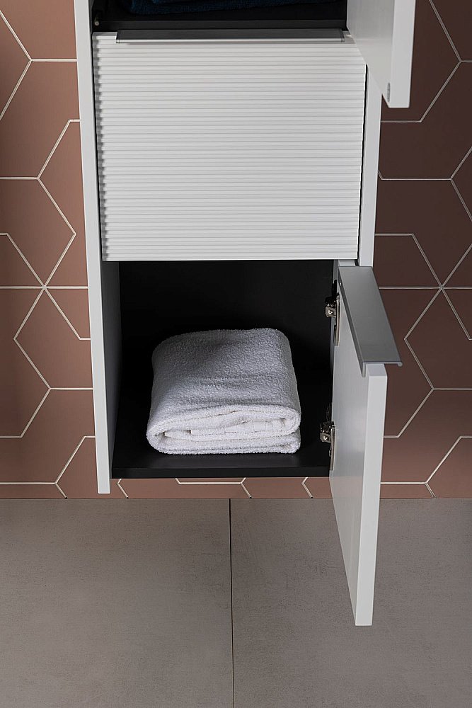 Шкаф-пенал Aquanet Вита 332447 35 белый матовый для ванной в интернет-магазине сантехники Sanbest