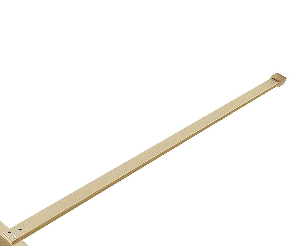 Душевая перегородка Vincea Walk-In VSW-1HP120GWBG 120 профиль брашированное золото/стекло ламинированное с золотыми нитями купить в интернет-магазине Sanbest