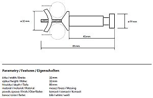 Крючок Bemeta Rawell 104506124 купить в интернет-магазине сантехники Sanbest