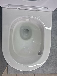 Унитаз напольный CeramaLux TR2178 белый, с бачком, с крышкой микролифт, слив торнадо купить в интернет-магазине Sanbest